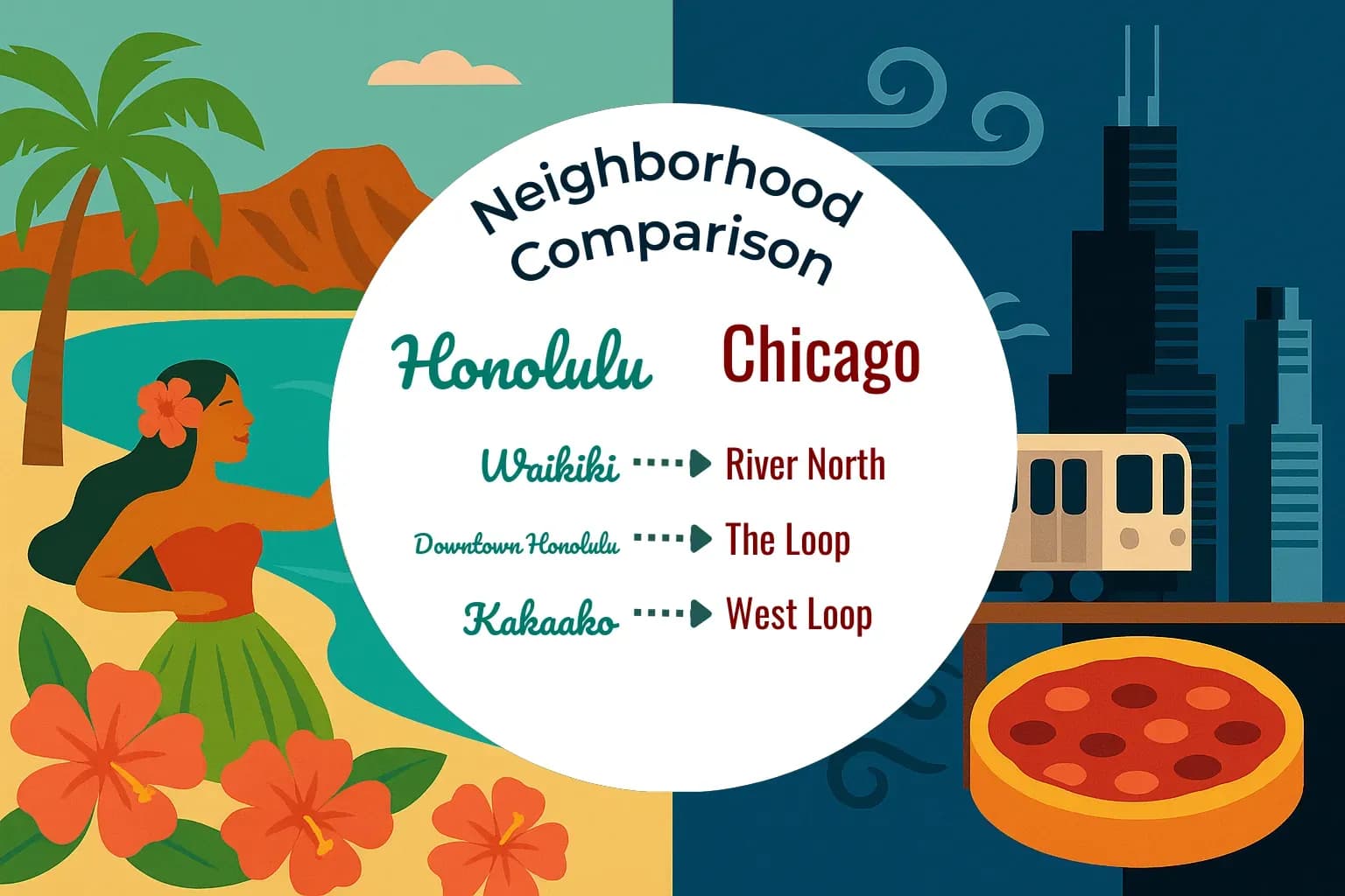 Honolulu vs Chicago Neighborhood Comparison
