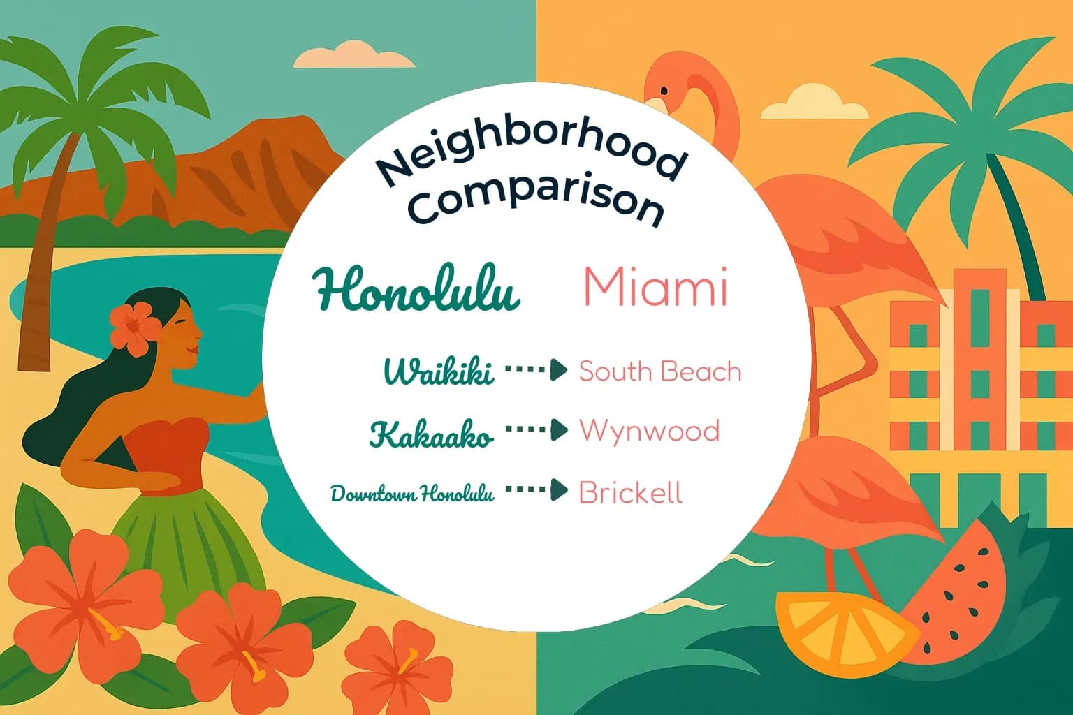 Honolulu vs Miami Neighborhood Comparison