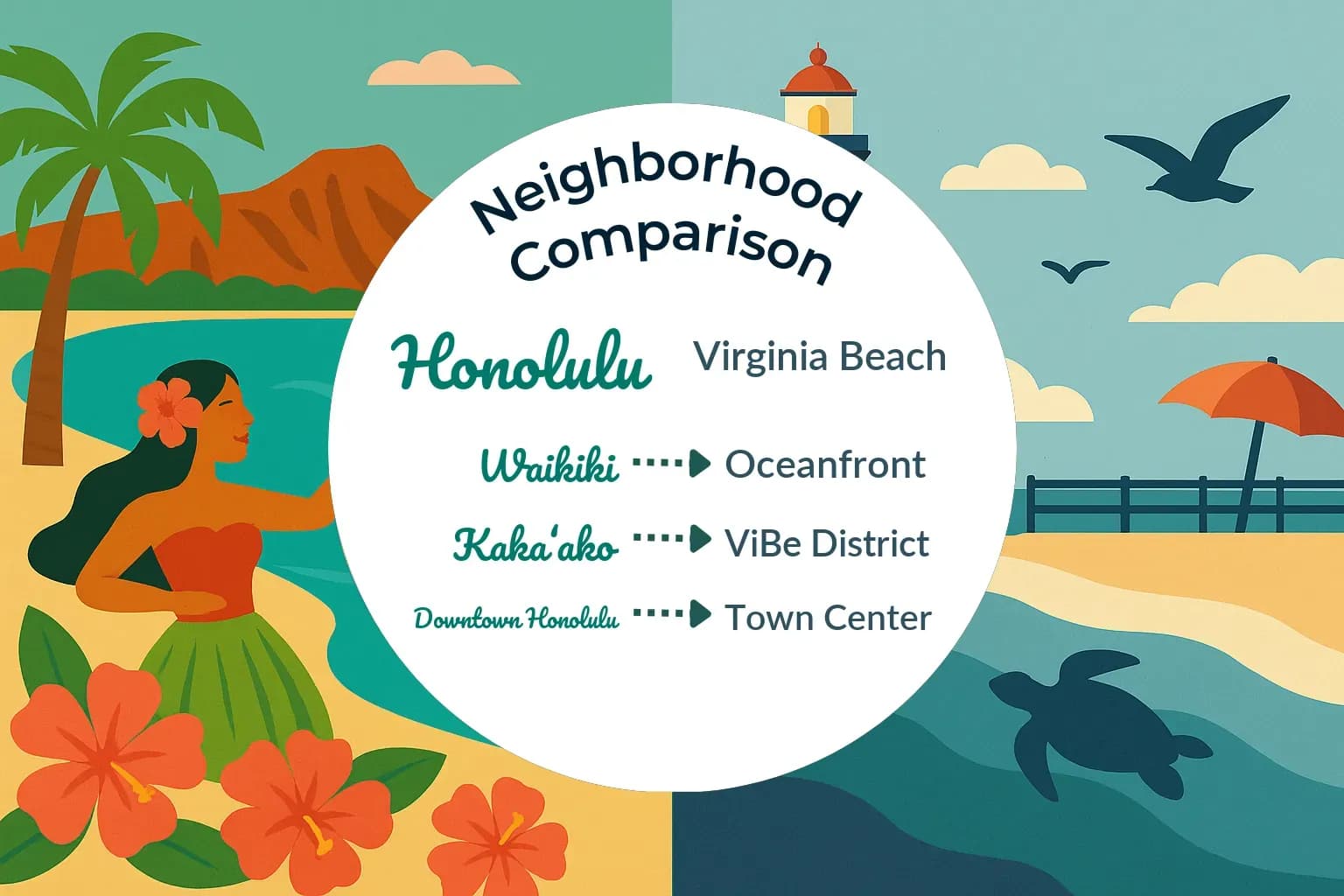 Honolulu vs Virginia Beach Neighborhood Comparison