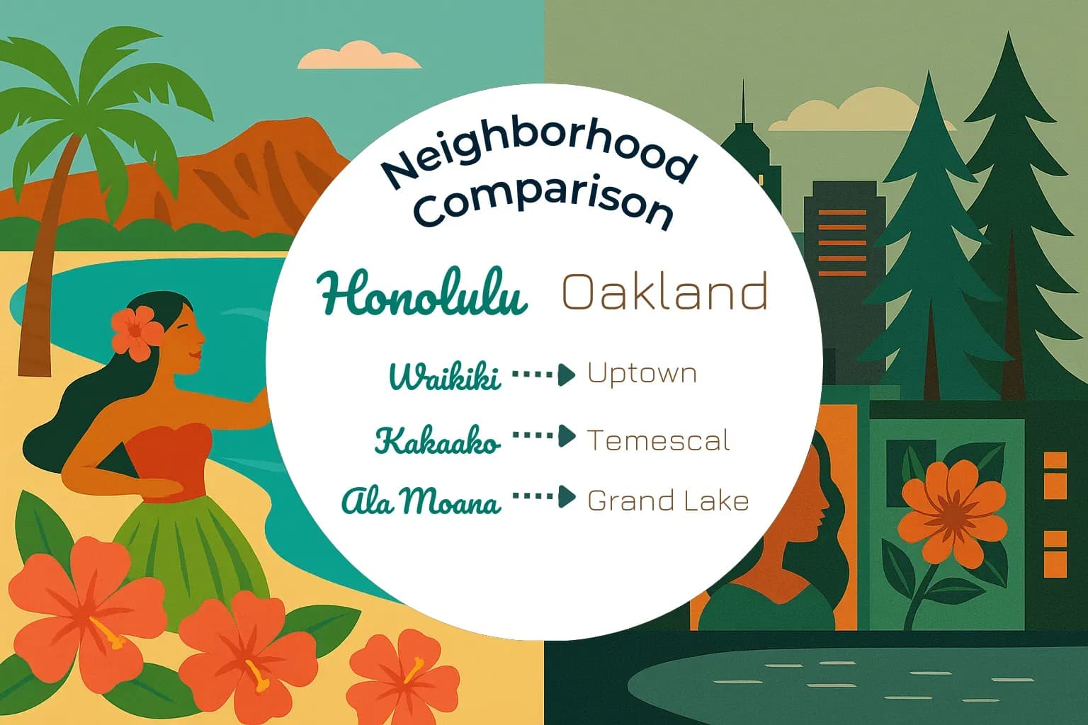 Honolulu vs Oakland Neighborhood Comparison