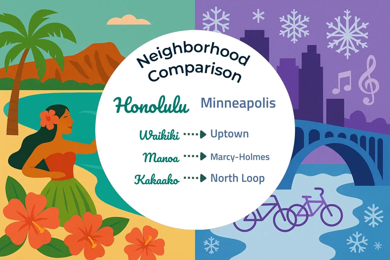 Honolulu vs Minneapolis Neighborhood Comparison