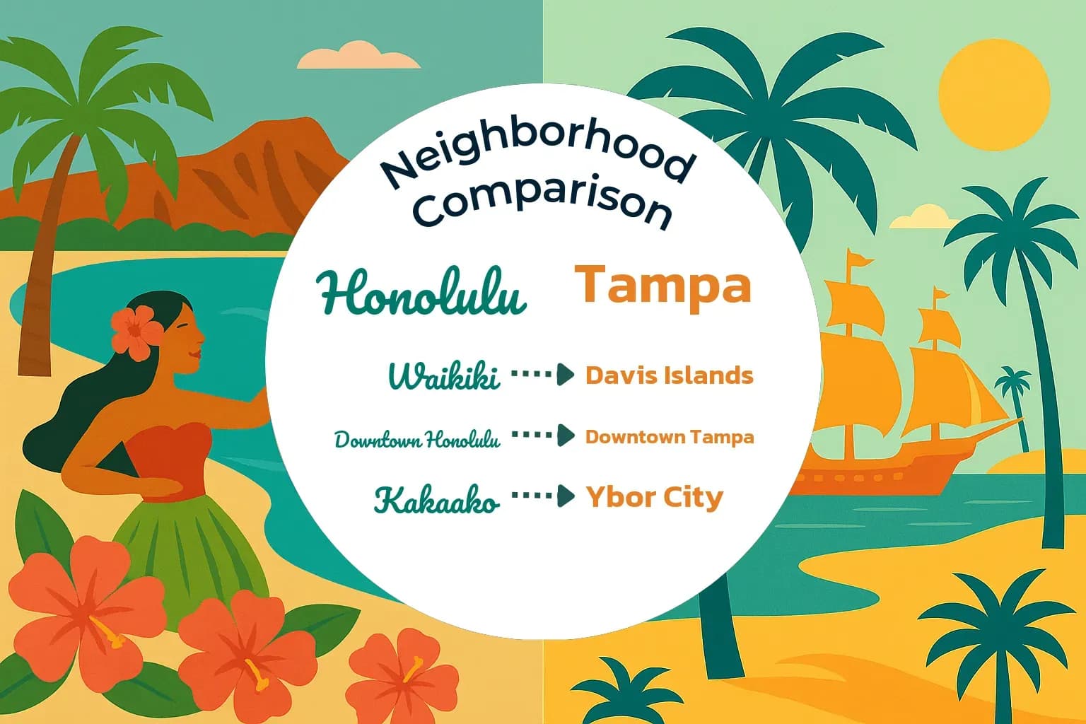 Honolulu vs Tampa Neighborhood Comparison