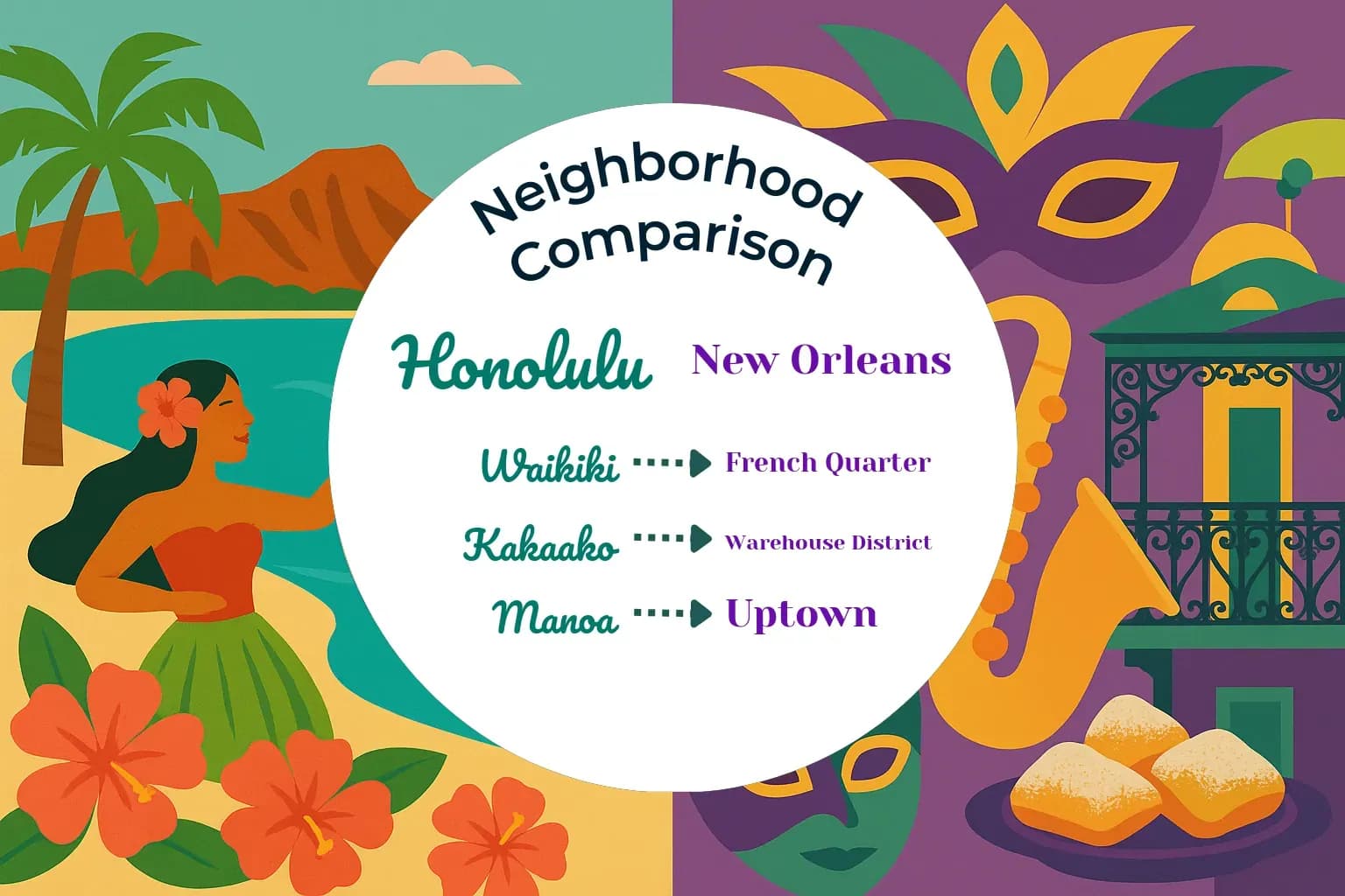 Honolulu vs New Orleans Neighborhood Comparison