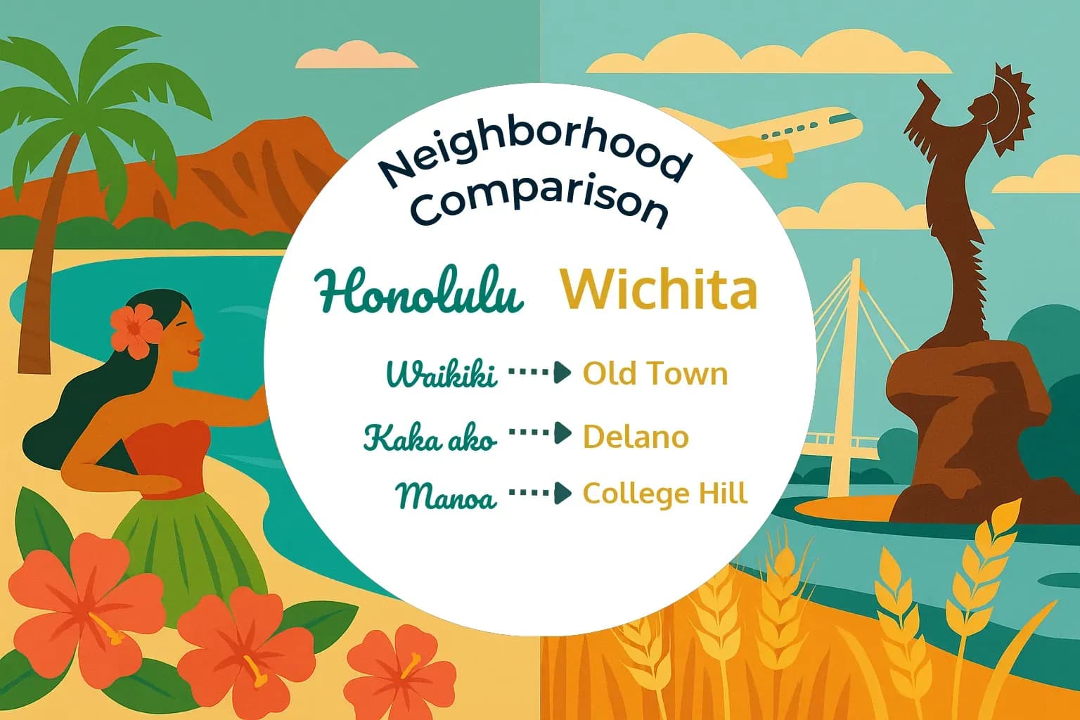 Honolulu vs Wichita Neighborhood Comparison