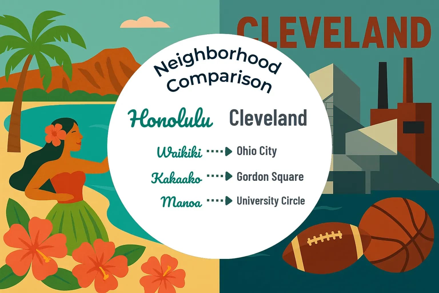 Honolulu vs Cleveland Neighborhood Comparison