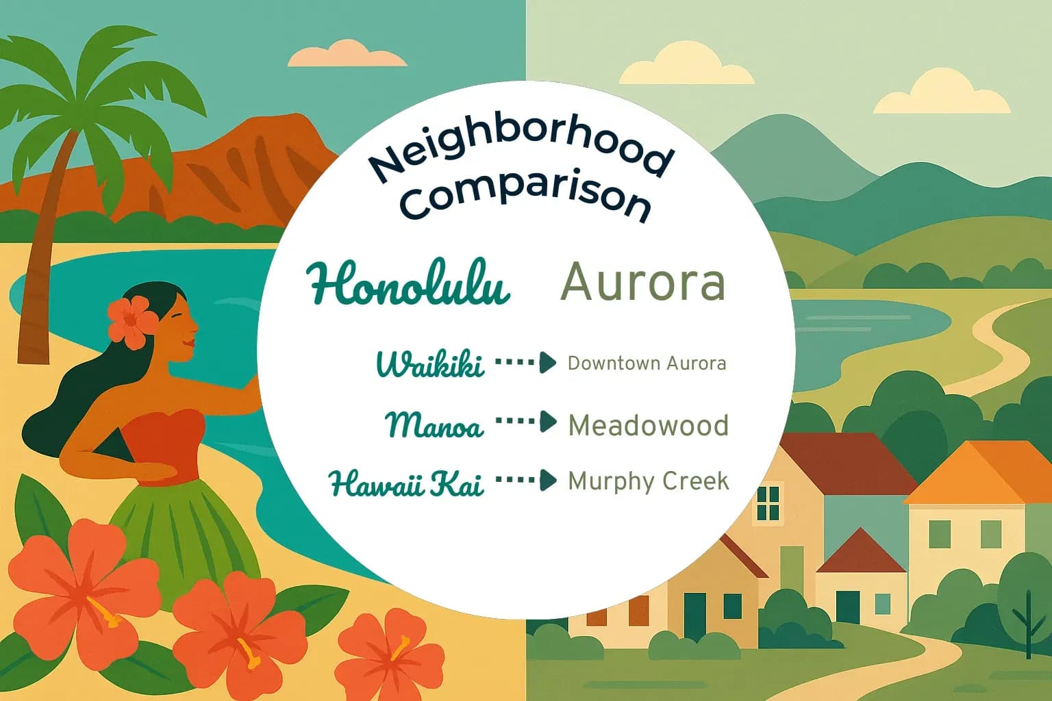Honolulu vs Aurora Neighborhood Comparison