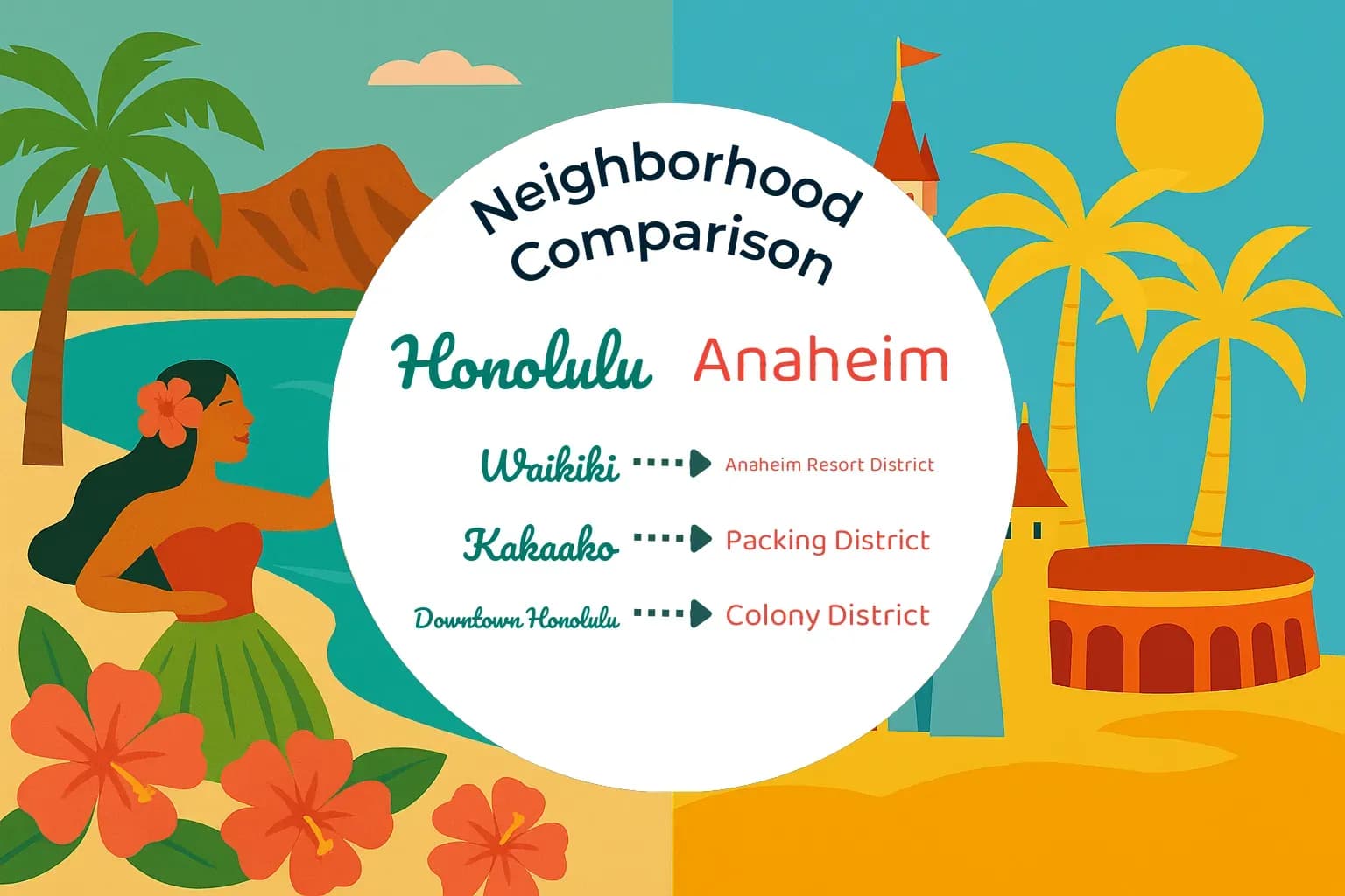 Honolulu vs Anaheim Neighborhood Comparison
