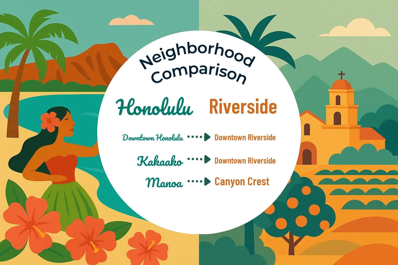 Honolulu vs Riverside Neighborhood Comparison