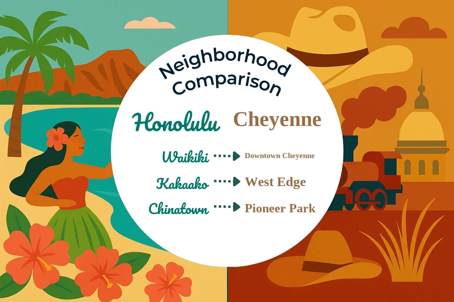 Honolulu vs Cheyenne Neighborhood Comparison