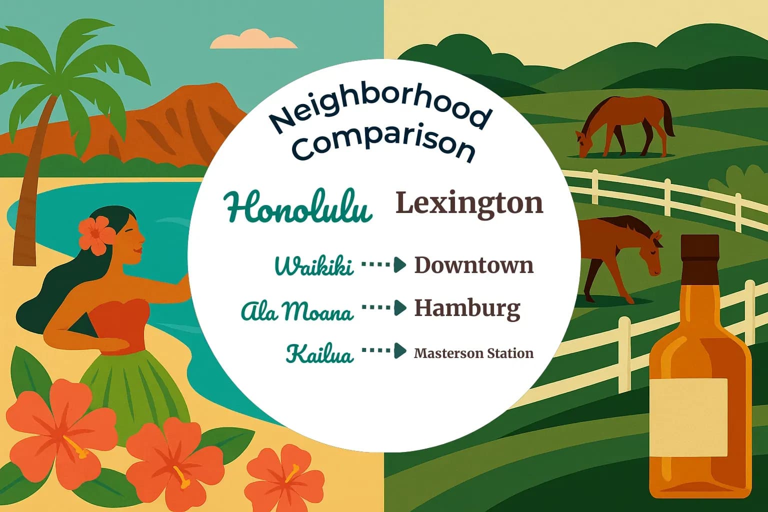 Honolulu vs Lexington Neighborhood Comparison