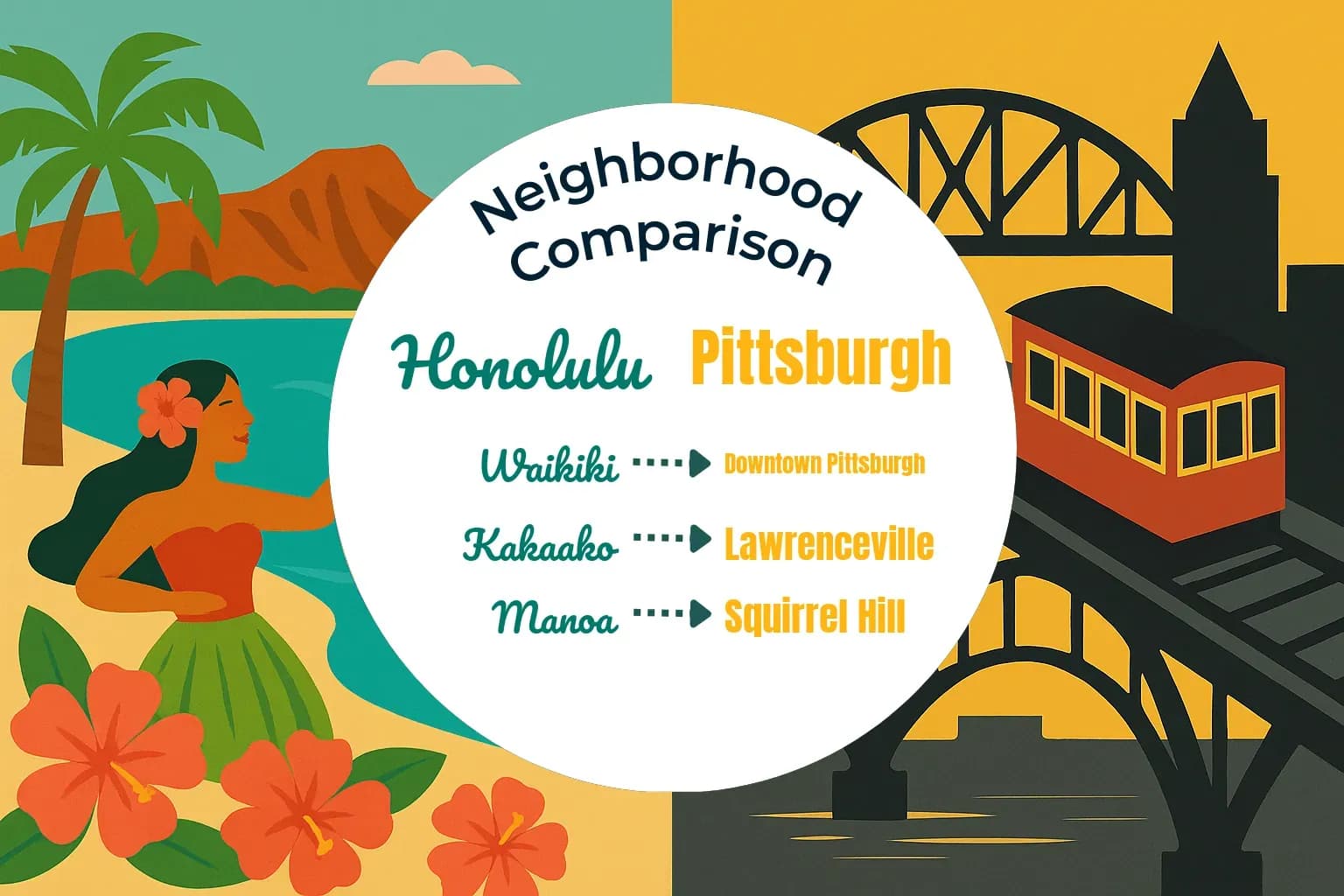 Honolulu vs Pittsburgh Neighborhood Comparison
