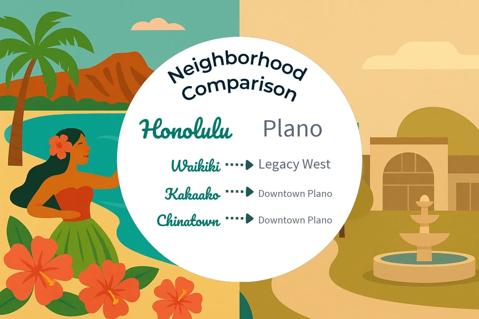 Honolulu vs Plano Neighborhood Comparison