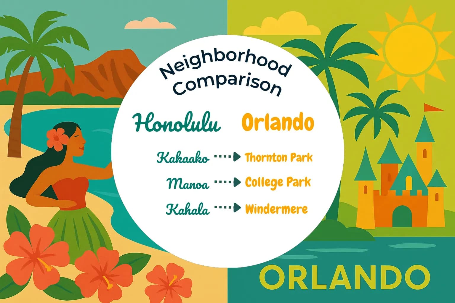 Honolulu vs Orlando Neighborhood Comparison