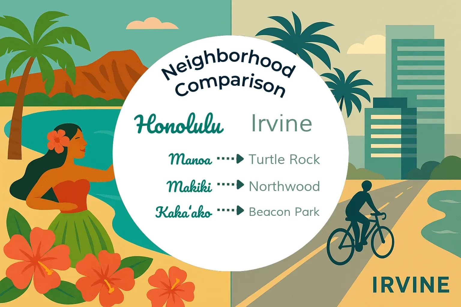 Honolulu vs Irvine Neighborhood Comparison