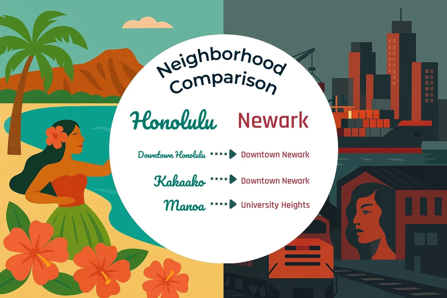 Honolulu vs Newark Neighborhood Comparison