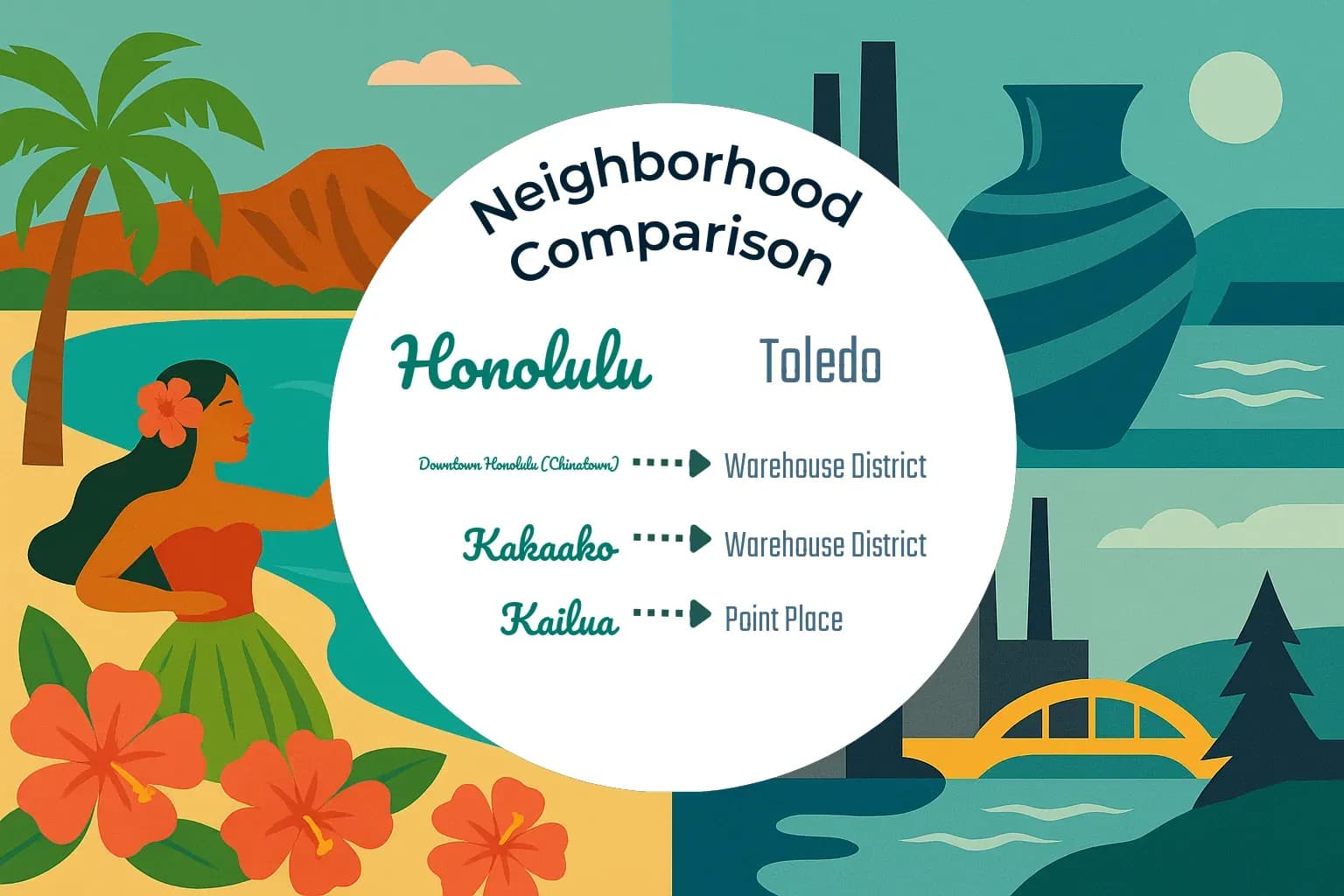 Honolulu vs Toledo Neighborhood Comparison