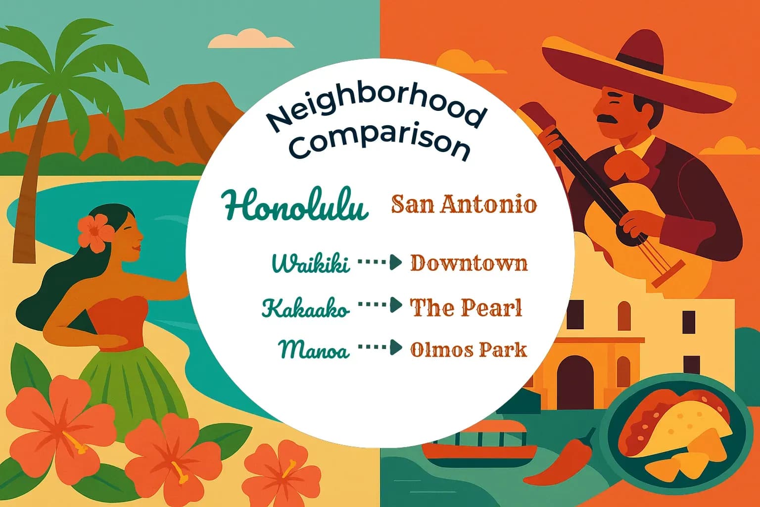 Honolulu vs San Antonio Neighborhood Comparison
