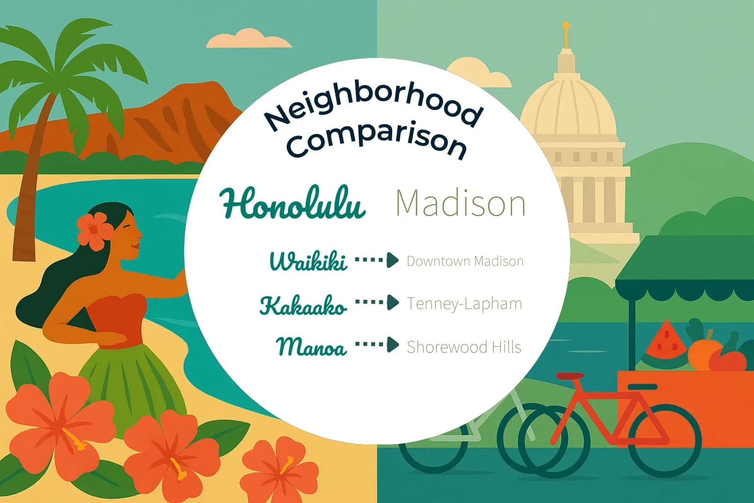 Honolulu vs Madison Neighborhood Comparison