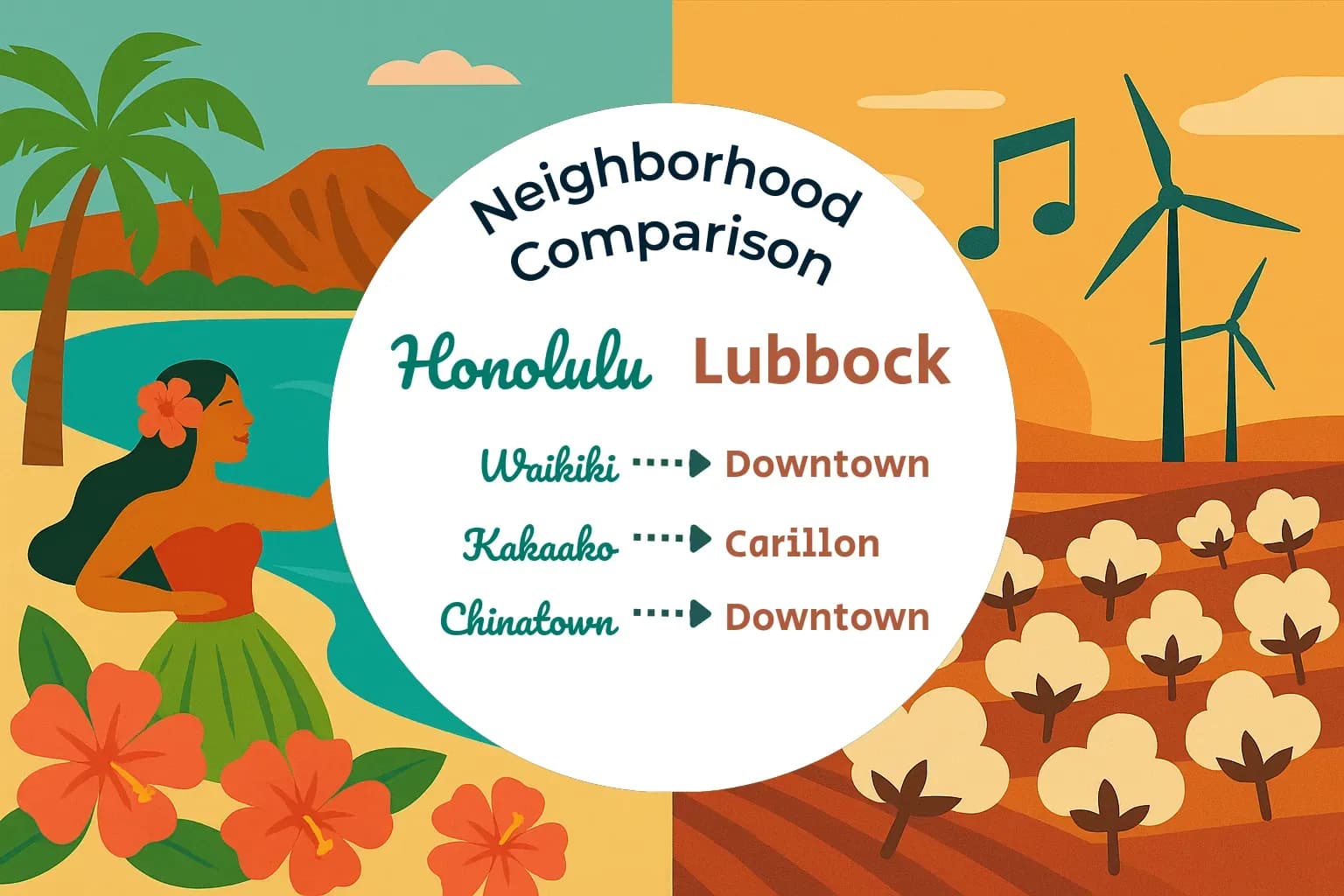Honolulu vs Lubbock Neighborhood Comparison