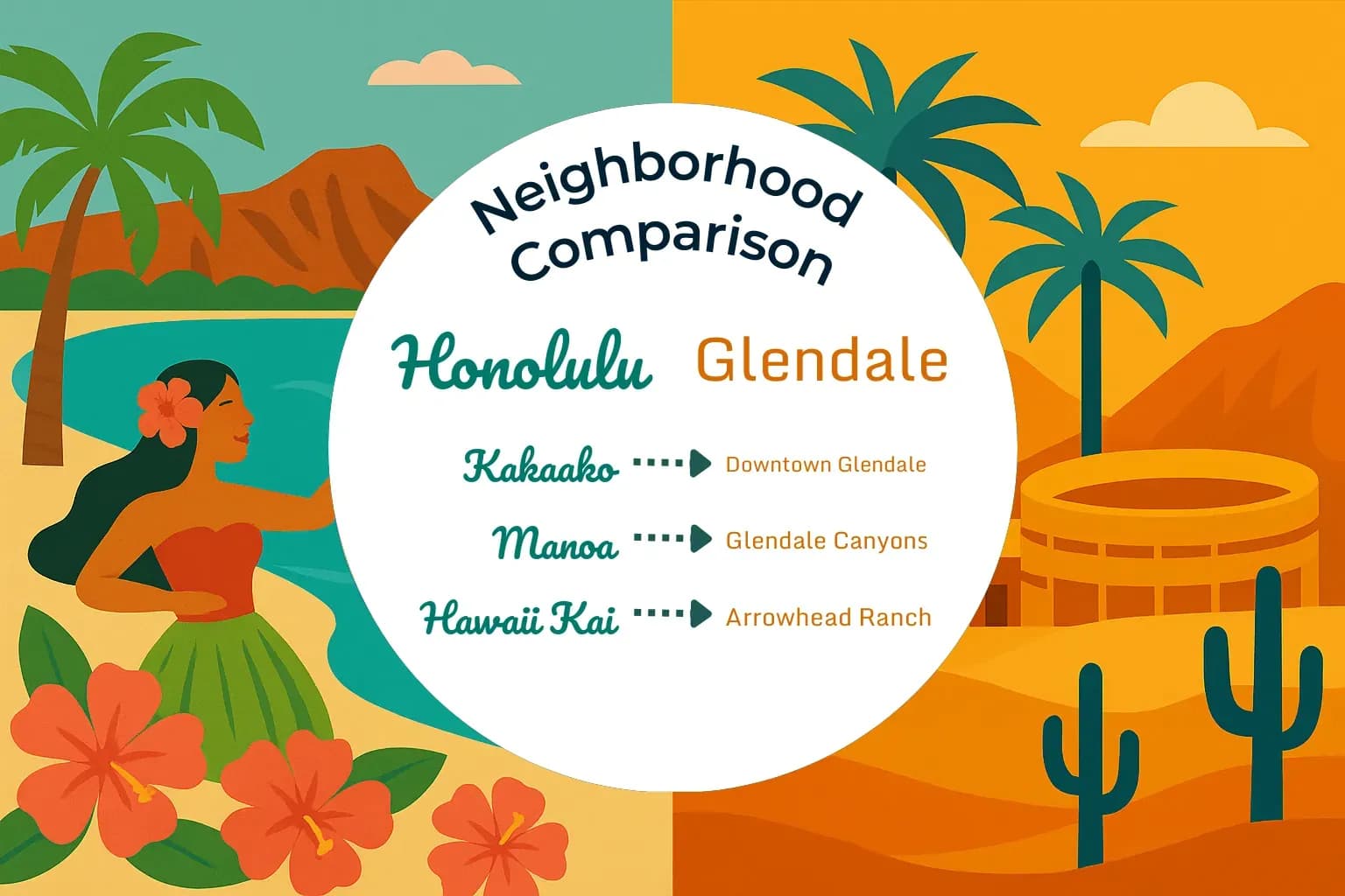Honolulu vs Glendale Neighborhood Comparison