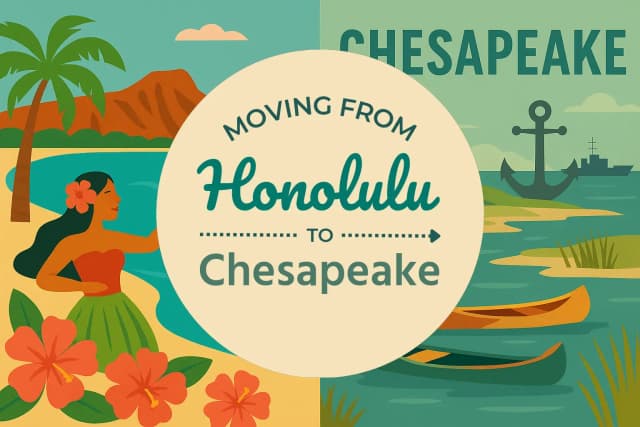 Moving from Honolulu to Chesapeake