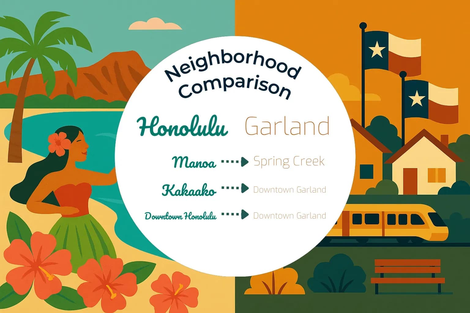 Honolulu vs Garland Neighborhood Comparison