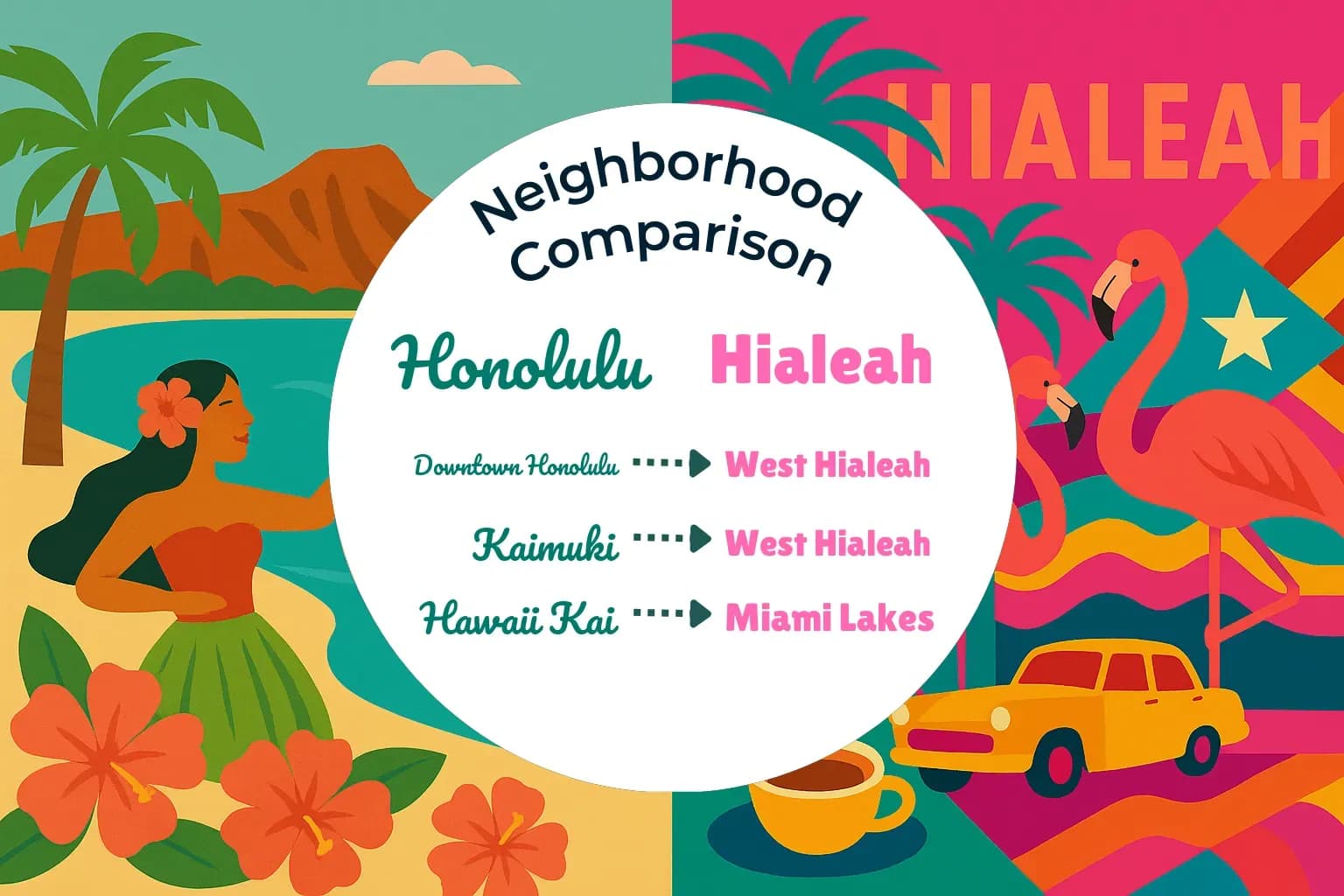 Honolulu vs Hialeah Neighborhood Comparison