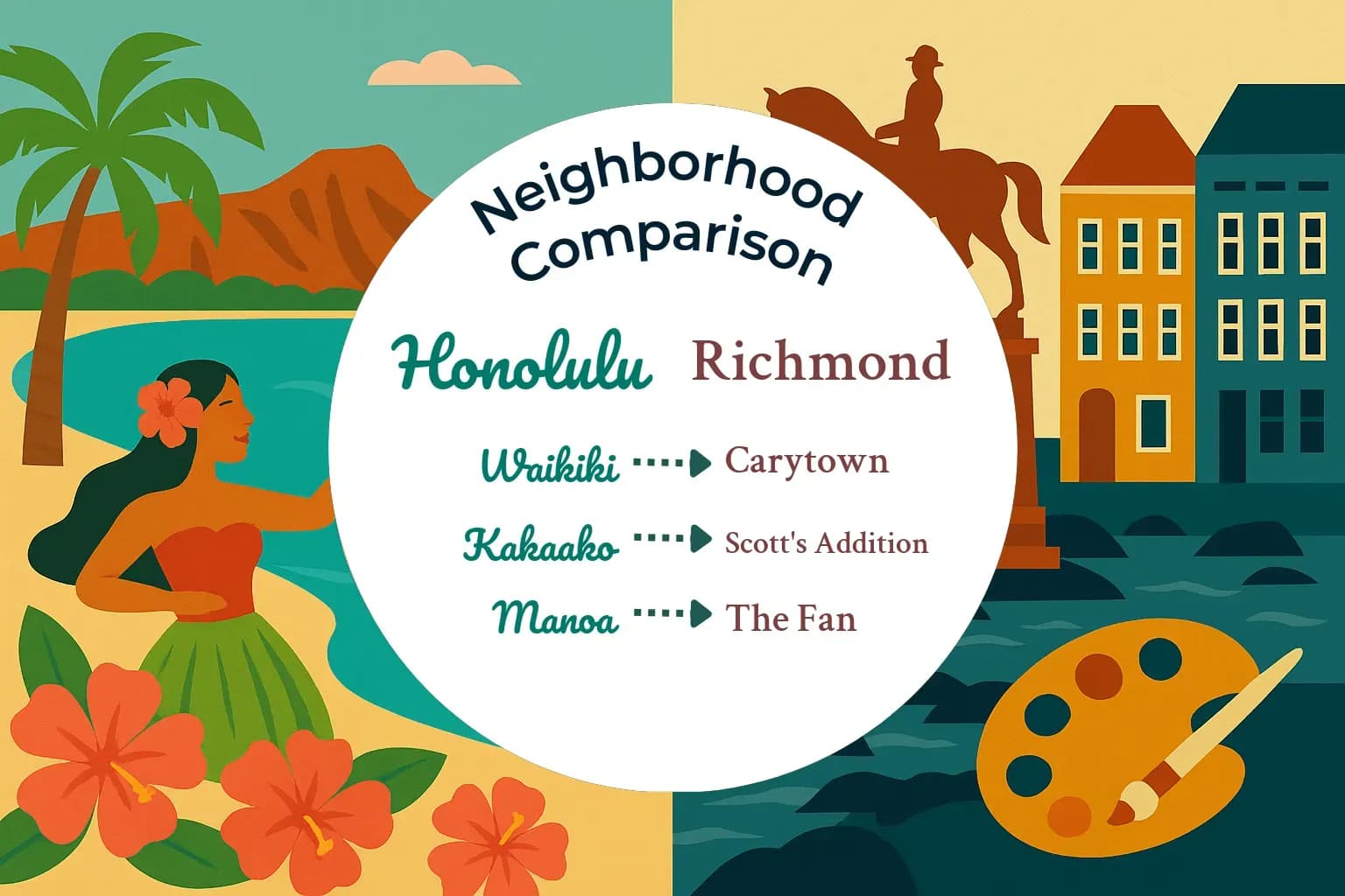 Honolulu vs Richmond Neighborhood Comparison