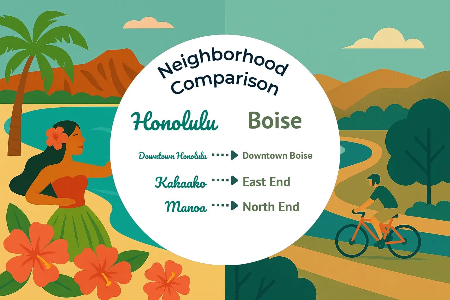 Honolulu vs Boise Neighborhood Comparison