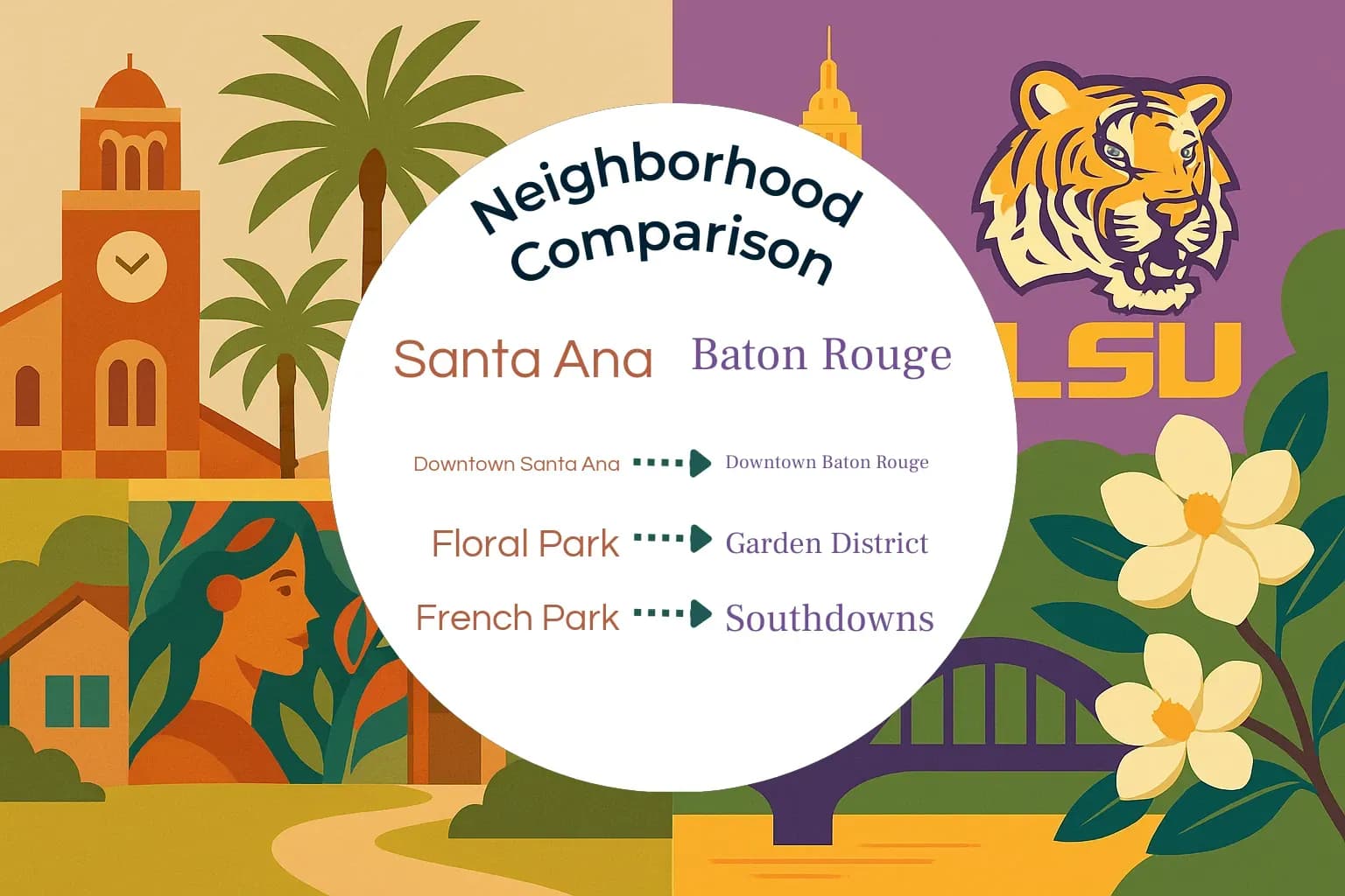 Santa Ana vs Baton Rouge Neighborhood Comparison
