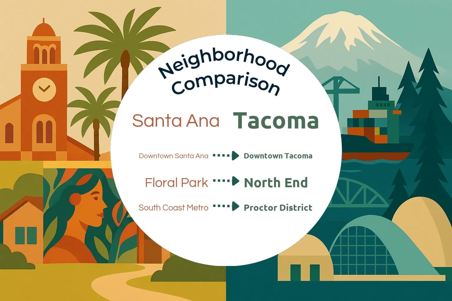 Santa Ana vs Tacoma Neighborhood Comparison