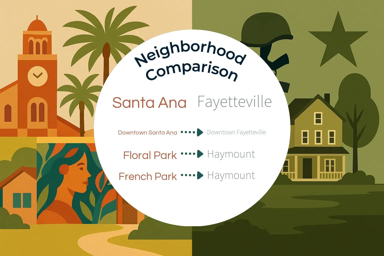 Santa Ana vs Fayetteville Neighborhood Comparison