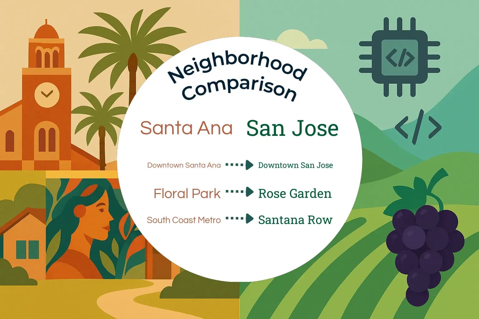 Santa Ana vs San Jose Neighborhood Comparison