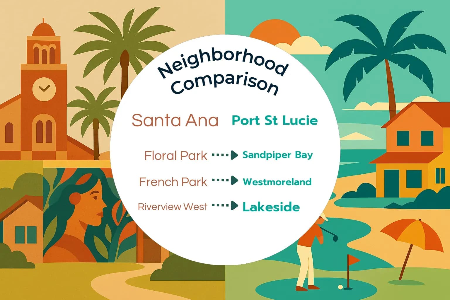 Santa Ana vs Port St. Lucie Neighborhood Comparison