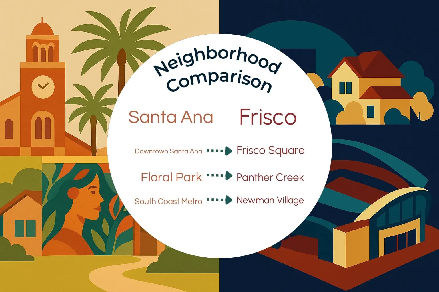 Santa Ana vs Frisco Neighborhood Comparison