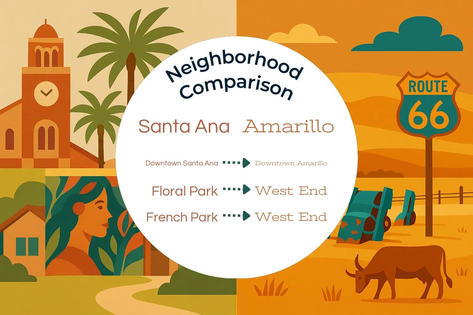 Santa Ana vs Amarillo Neighborhood Comparison
