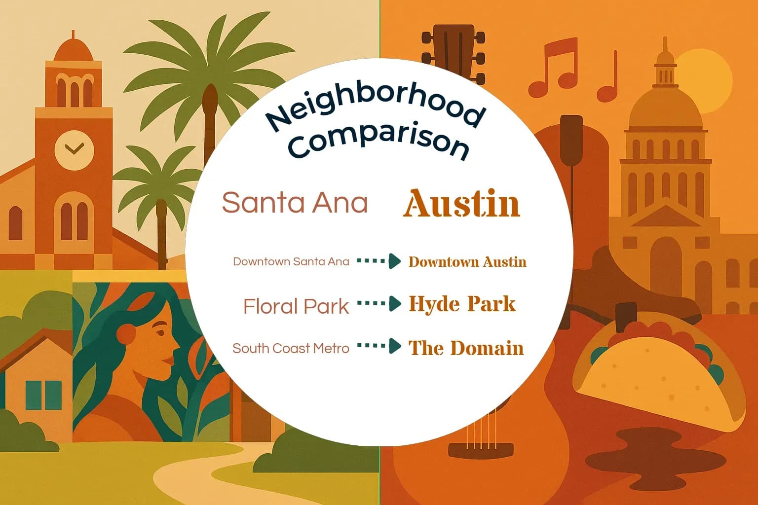 Santa Ana vs Austin Neighborhood Comparison