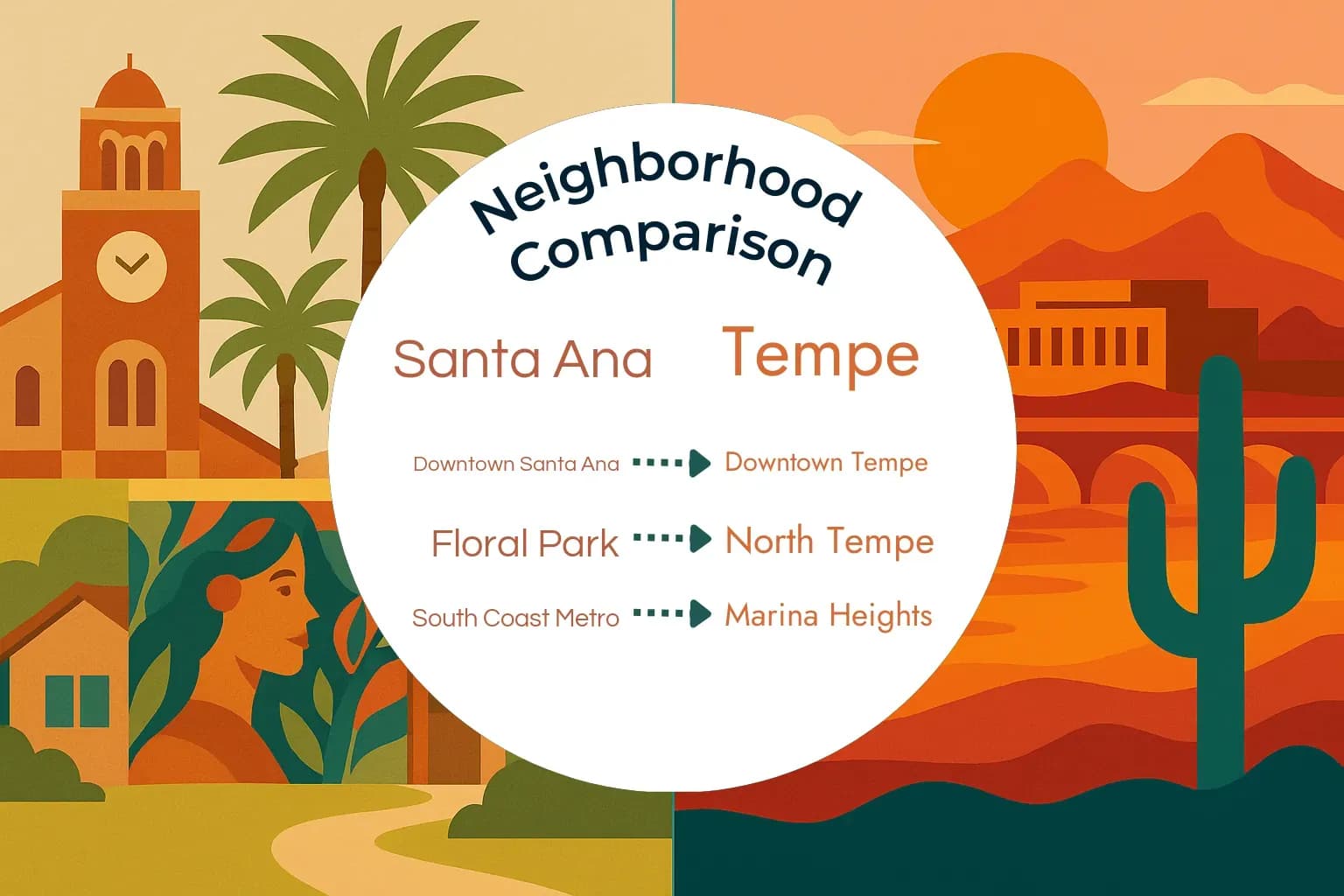Santa Ana vs Tempe Neighborhood Comparison