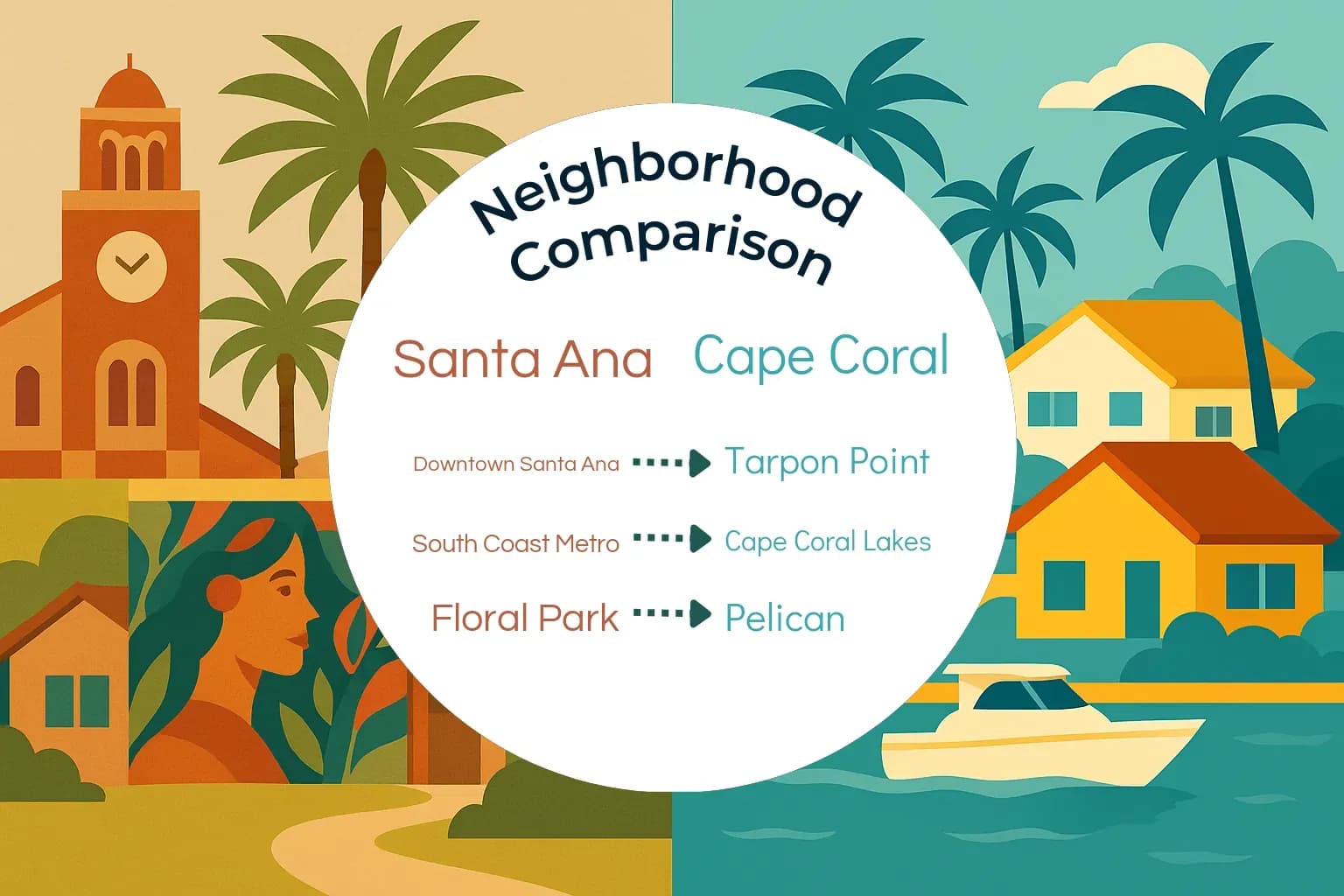 Santa Ana vs Cape Coral Neighborhood Comparison