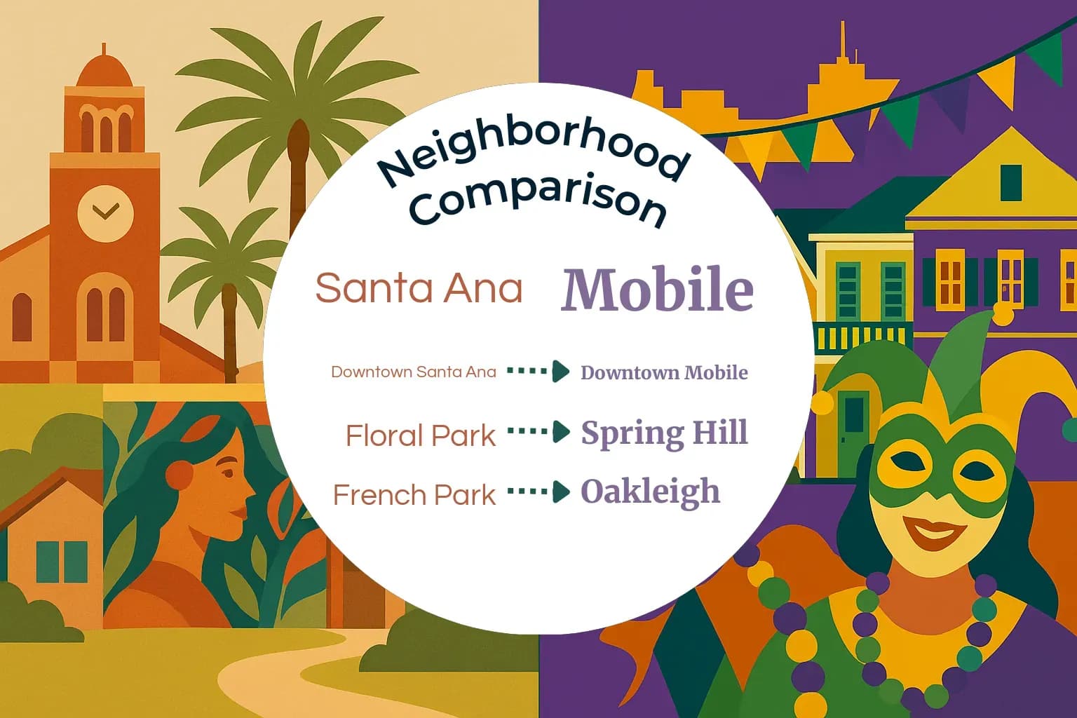 Santa Ana vs Mobile Neighborhood Comparison