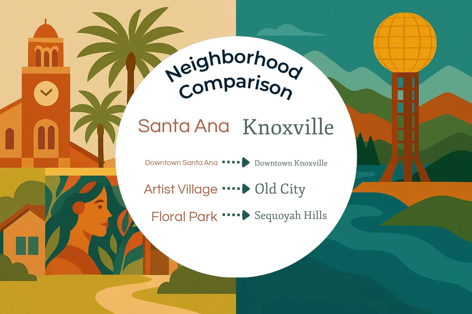 Santa Ana vs Knoxville Neighborhood Comparison