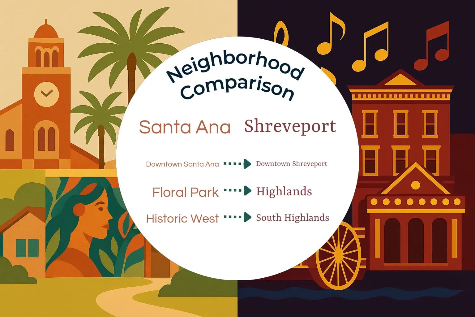Santa Ana vs Shreveport Neighborhood Comparison