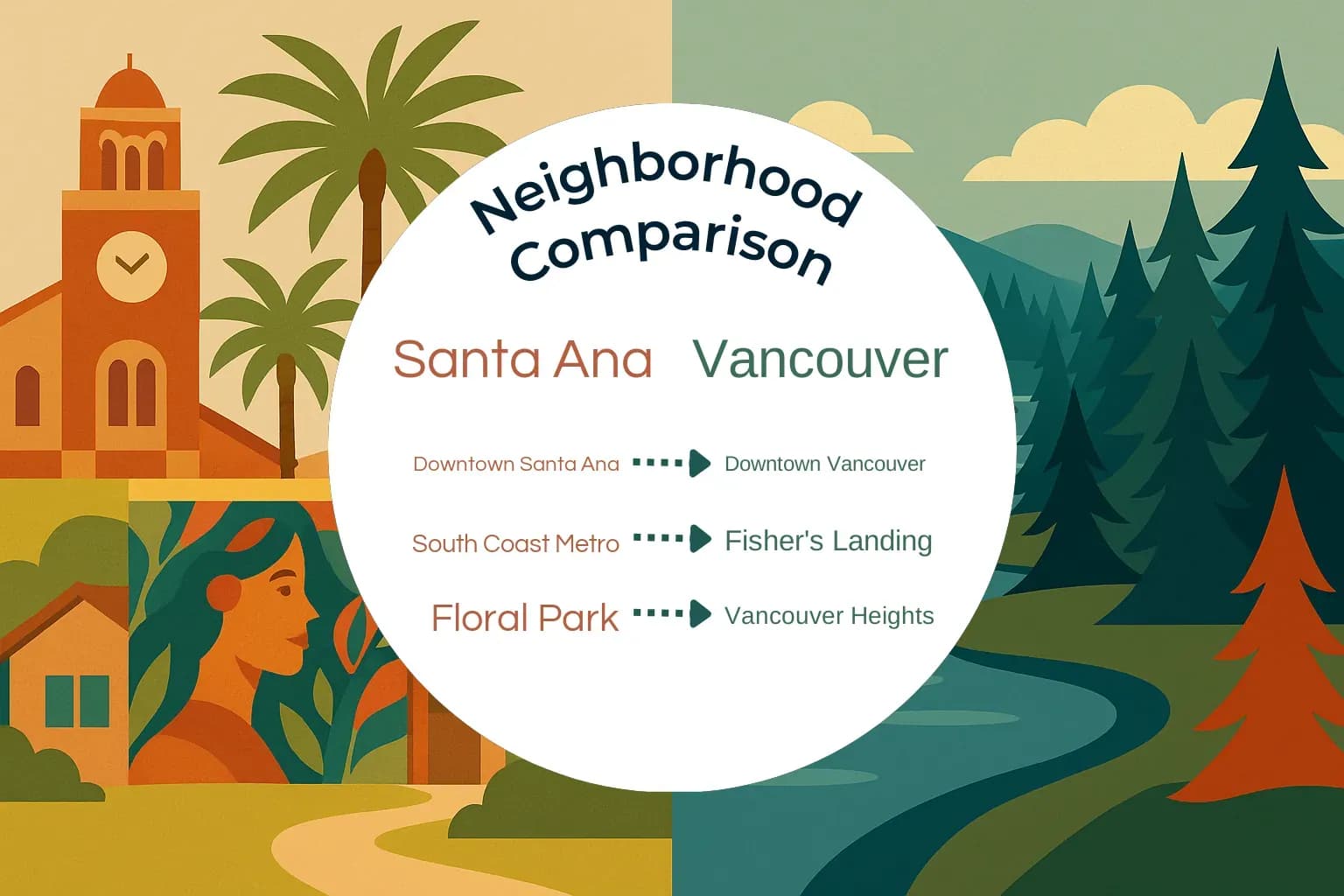 Santa Ana vs Vancouver Neighborhood Comparison