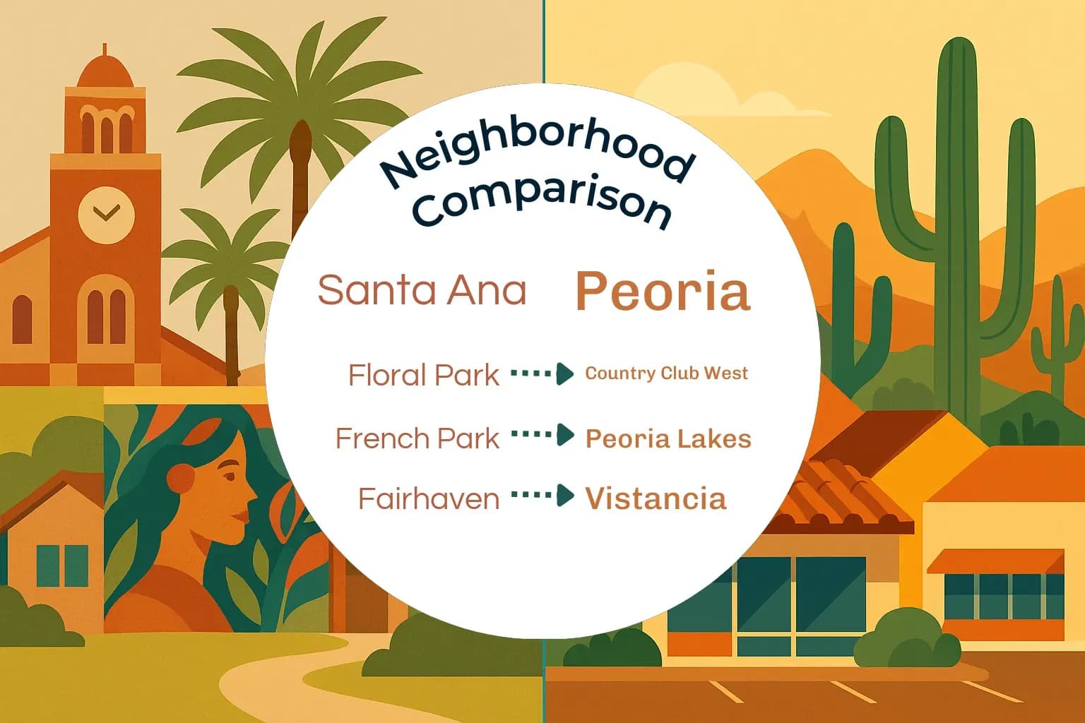 Santa Ana vs Peoria Neighborhood Comparison