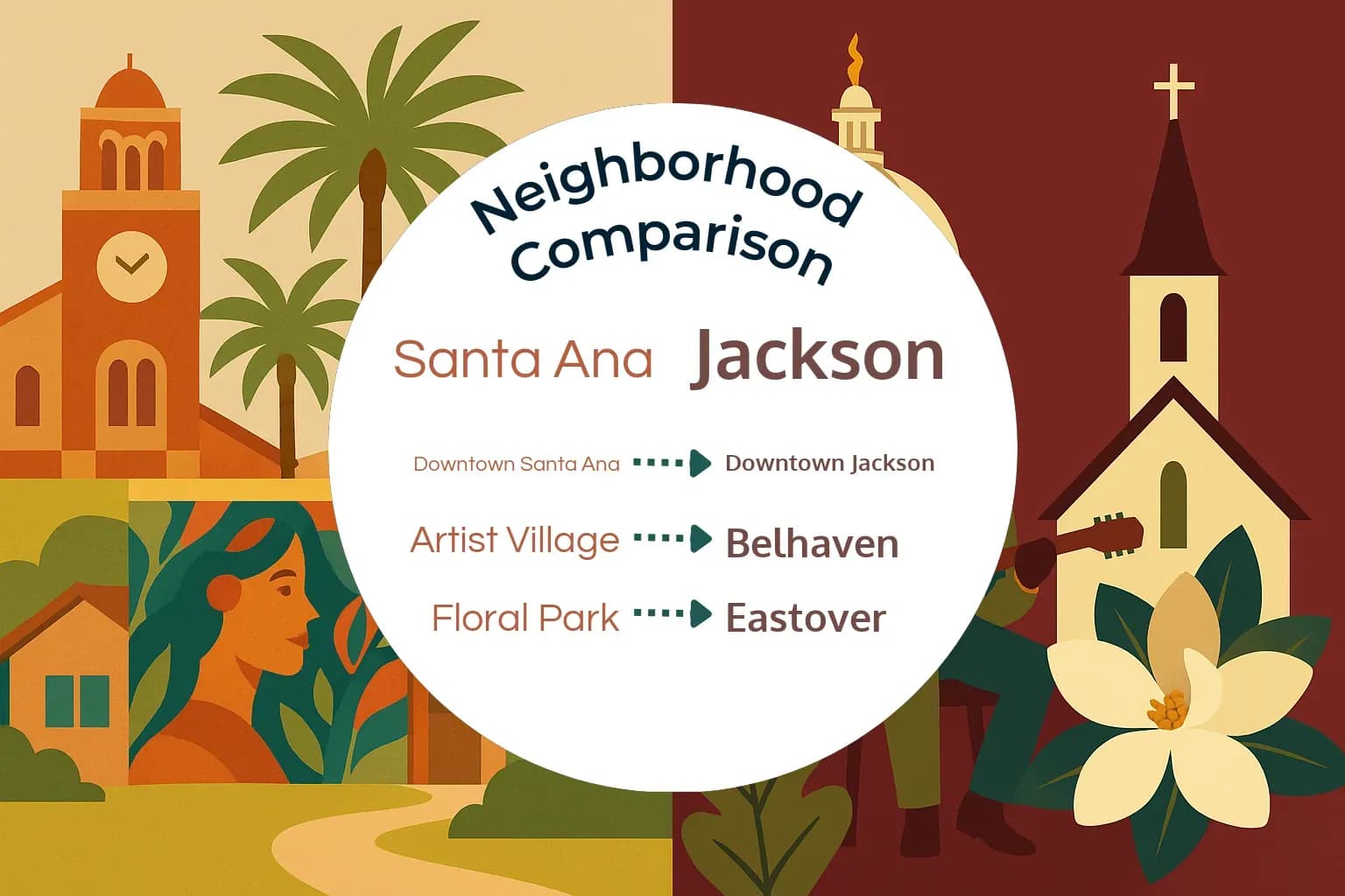 Santa Ana vs Jackson Neighborhood Comparison