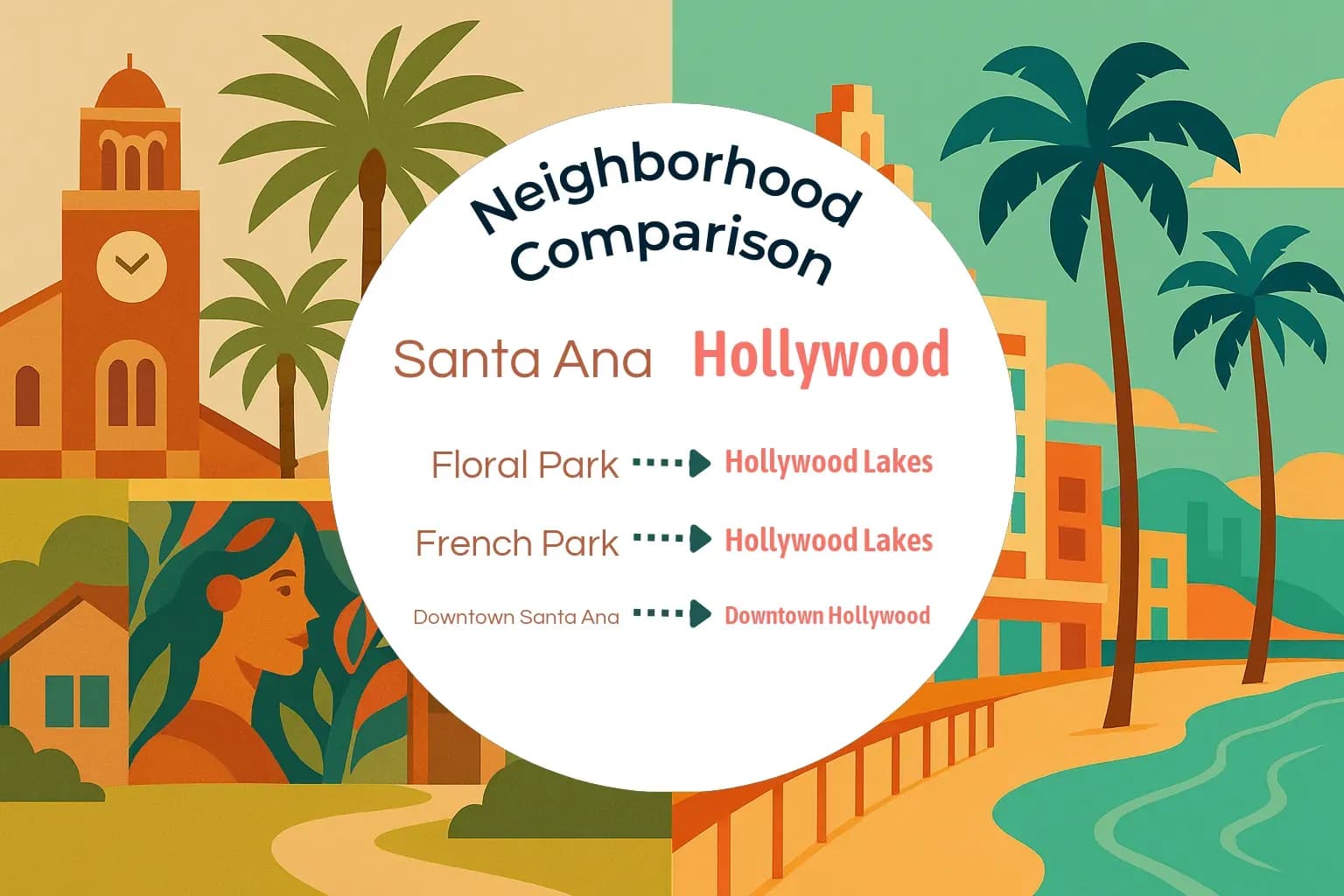 Santa Ana vs Hollywood Neighborhood Comparison