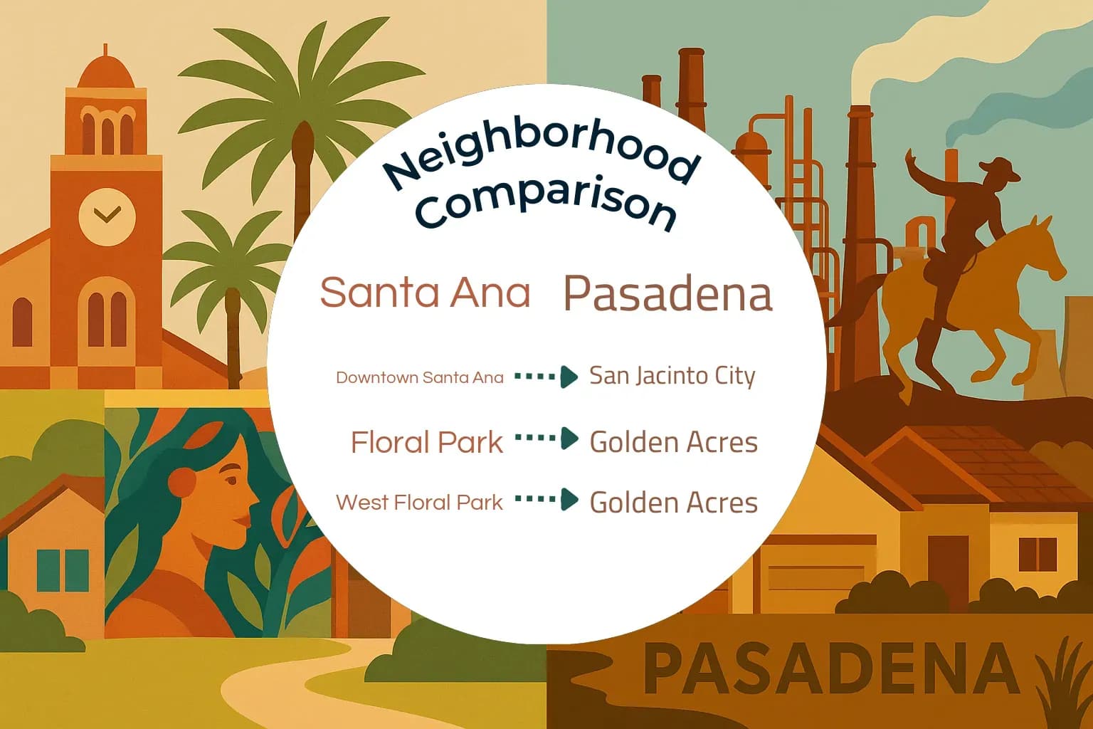 Santa Ana vs Pasadena Neighborhood Comparison