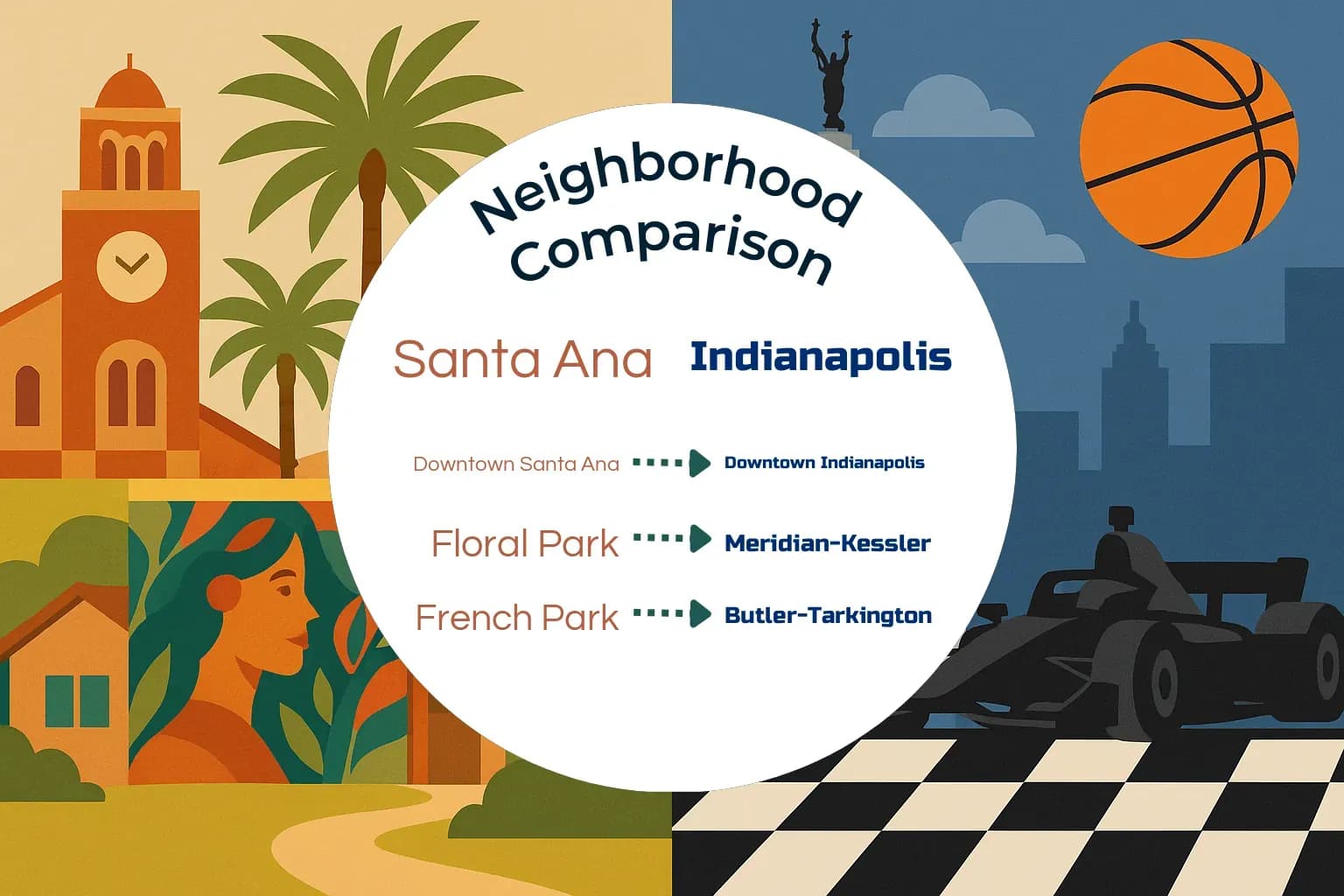 Santa Ana vs Indianapolis Neighborhood Comparison