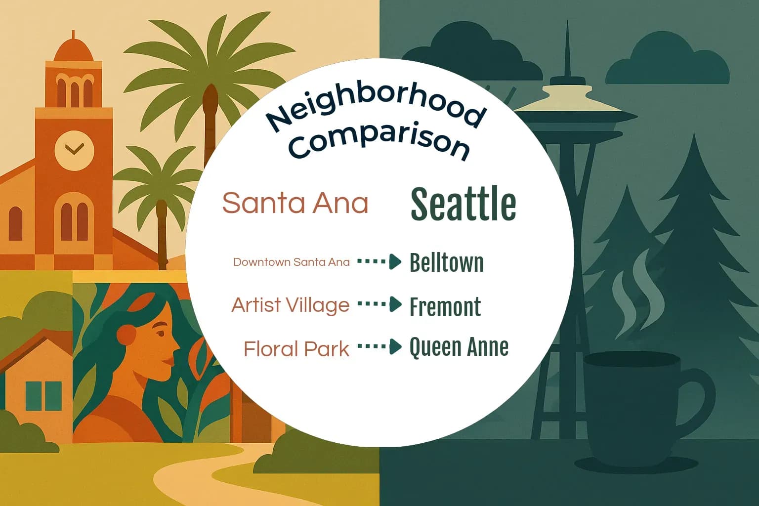 Santa Ana vs Seattle Neighborhood Comparison