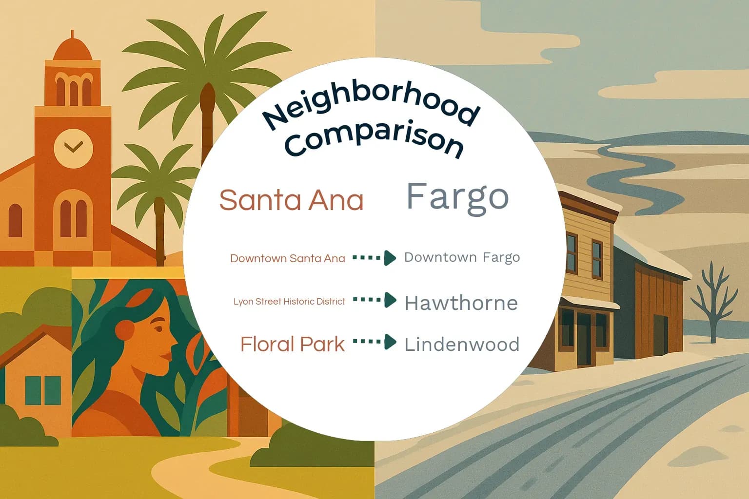 Santa Ana vs Fargo Neighborhood Comparison